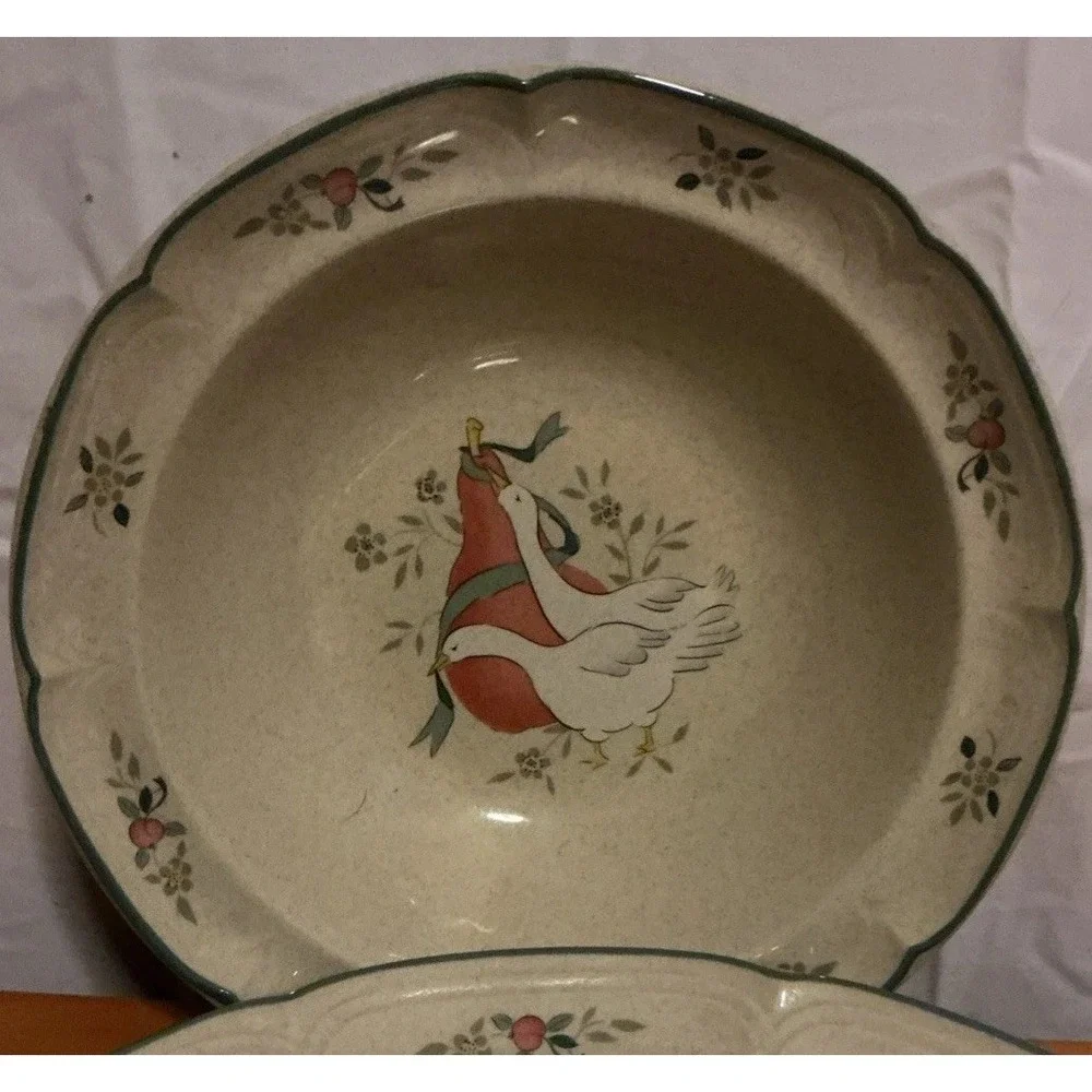 International Stoneware Marmalade Goose Serving Plate 12.25